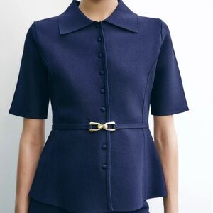 Zara Knit Belted Jacket - New